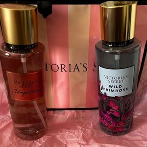New unused Victoria secret body spray scents temptation and wild primrose